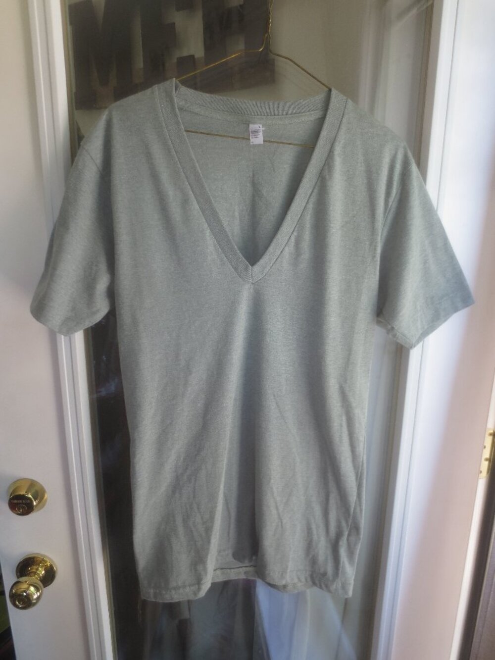 Brand New NWOT American Apparel Plunge V-Neck T-Shirt - Size Medium Men's